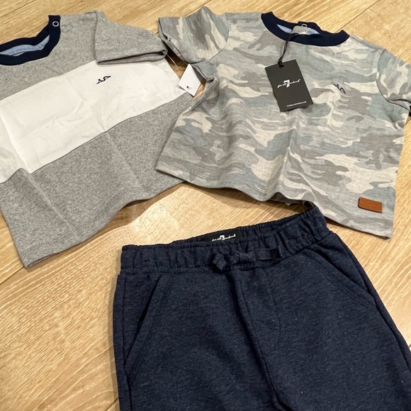 NWT - 7 For all Mankind - baby boy 3 piece set. Size 12 months - Picture 2 of 9
